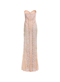 Bead Embroidered Long Dress