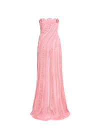 Bead Embroidered Long Dress