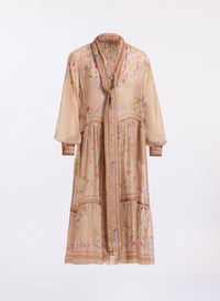 Printed Chiffon Midi Dress