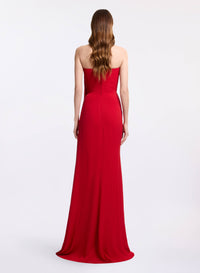 Strapless Silk Long Dress