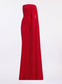 Strapless Silk Long Dress