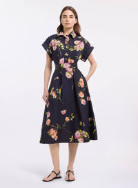 Printed Cotton Midi Dress