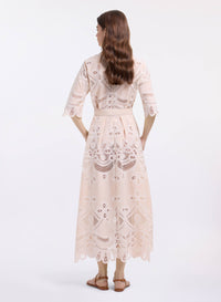 Cotton Embroidered Midi Dress