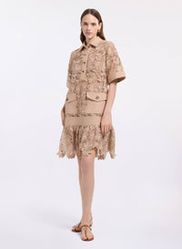 macrame‚ & Drill Short Dress