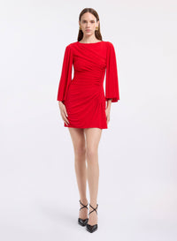 Draped Jersey Short Dress