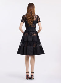 Brocade & Lace Midi Dress