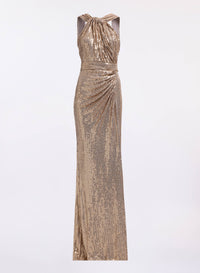 Halter Draped Sequin Dress (PP)
