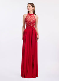 Silk & Lace Long Dress