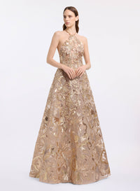 Sequin Embroidered Tulle Dress