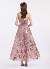 Sequin Embroidered Midi Dress
