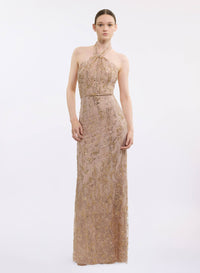 Sequin Embroidered Long Dress
