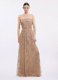 Sequin Embroidered Long Dress