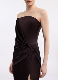 Strapless Envers Satin Dress