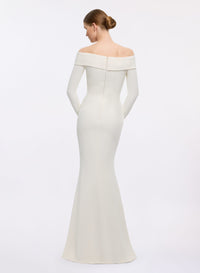 Off-the-Shoulder Cady Long Dress