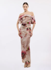 Floral Organza Midi Dress