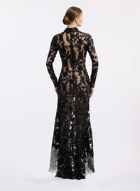 Sequin Embroidered Tulle Dress