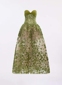 Strapless Midi Gown