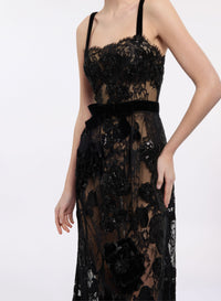 Sequin Embroidered Long Dress (PP)