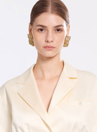 Gold Metallic Python Earring