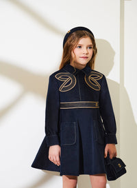 Knit Embroidered Dress