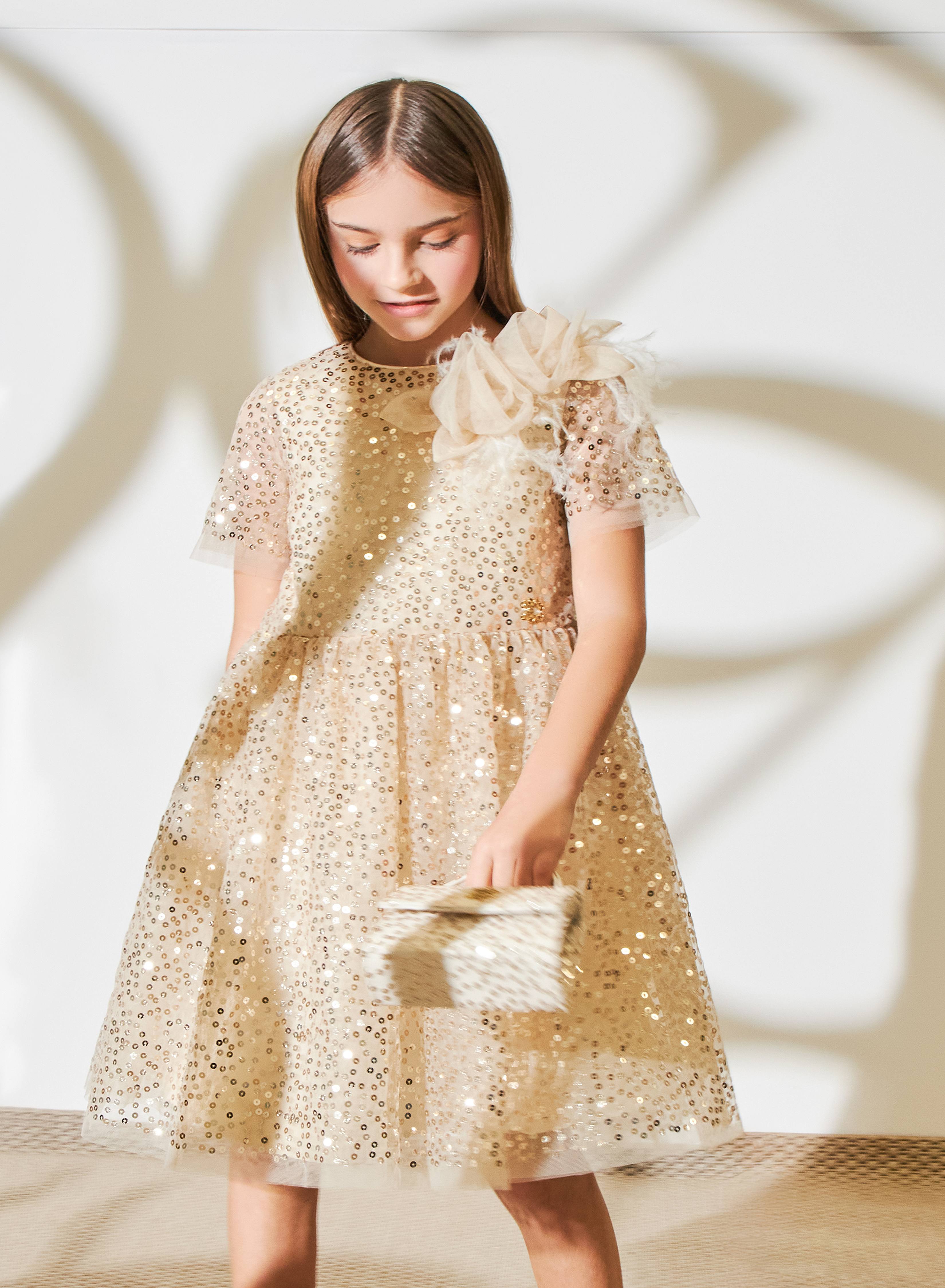 elie saab gold dress Sequin Tulle – Regular 100 Best 2000's Birthday making this dress both Size:16 1/2 x 37