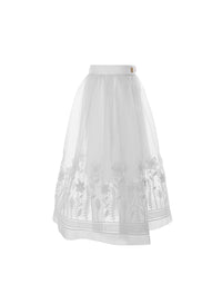 Embroidered Organza Skirt