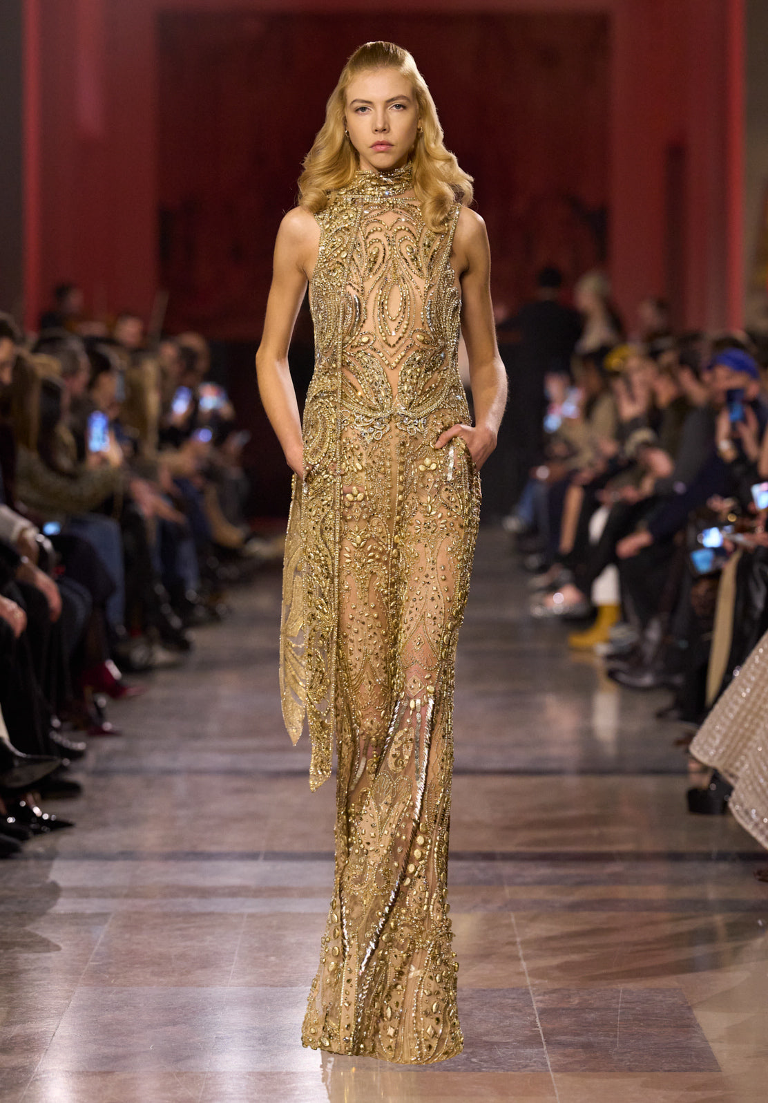 elie saab gold dress Look 9 Regular 100 Best 2000's Birthday making this dress both Size:16 1/2 x 37