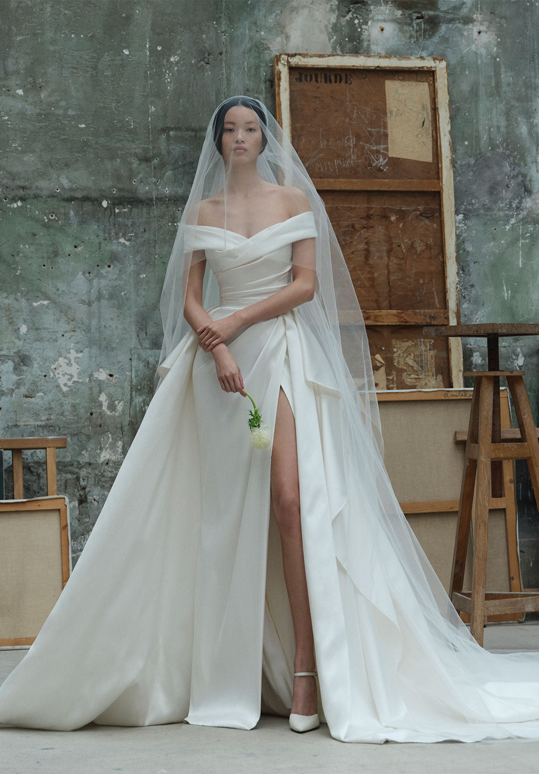 elie saab off the shoulder wedding dress Elie Saab, Look 03 FW 2019 Bridal Collection Preowned Wedding Dress Save 50%