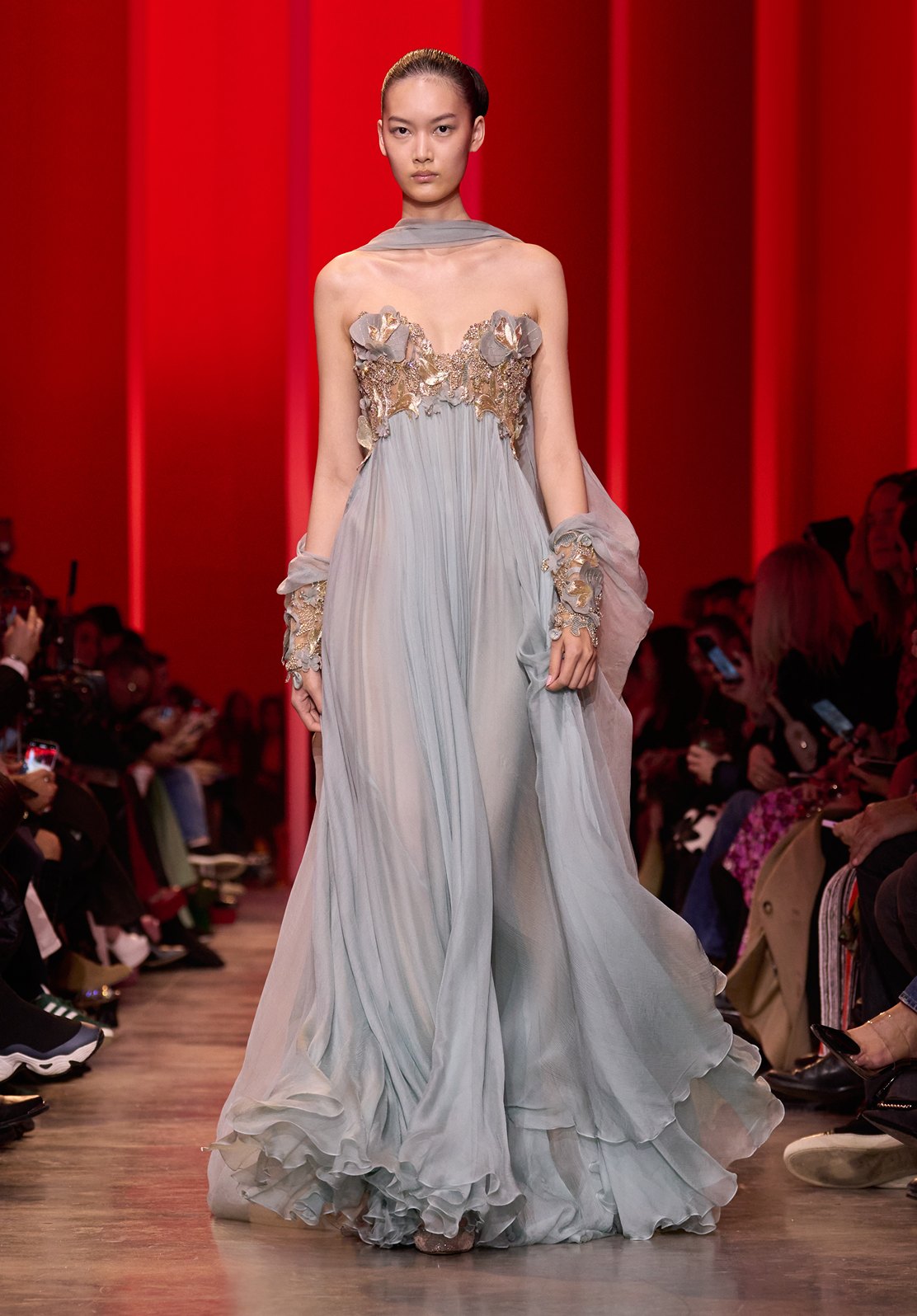 elie saab chiffon dress Look 46 ELIE SAAB