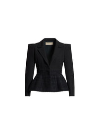 Macramé Peplum Blazer