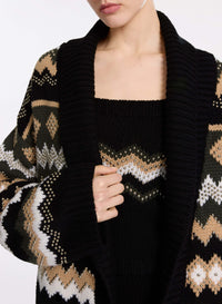Stud Embellished Knit Cardigan