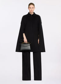 Embellished Wool Cape