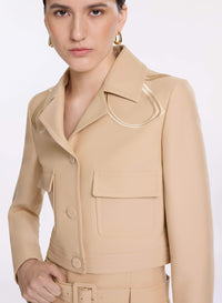 Embroidered Gabardine Jacket