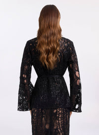 Sequin Embroidered Tulle Jacket