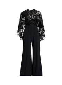 Embroidered Cape Cady Jumpsuit