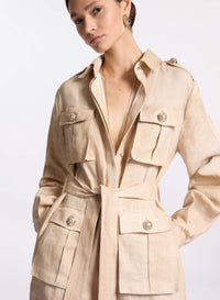 Printed Linen Jumpsuit