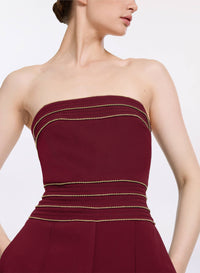 Trim Embellished Cady Jumpsuit