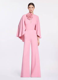 Flower Embellished Cady Jumpsuit