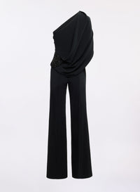 Asymmetric Embellished Cady Jumpsuit