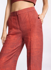 Printed Linen Pants
