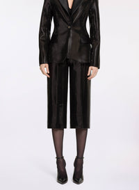 Sequin and Satin Cropped Pants