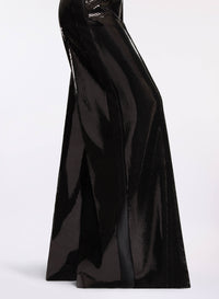 Sequin and Satin Flared Pants