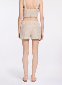 Sequined Tweed Shorts