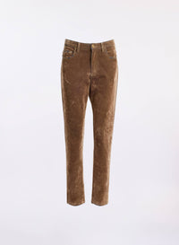 Flocked Denim Pants