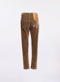 Flocked Denim Pants
