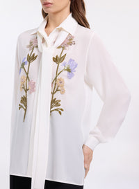 Embellished Silk Shirt