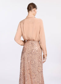 Sequin Embroidered Tulle Shirt