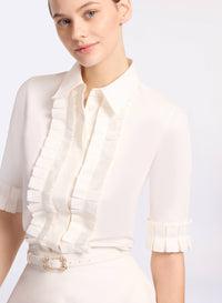 Pleated Ruffle Shirt