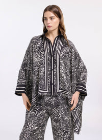 Oversized Printed Twill Shirt