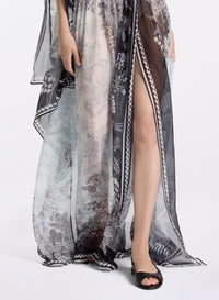 Printed Chiffon Long Skirt